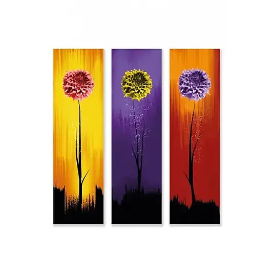 Çiçek Art 3lü Mdf Tablo - 9