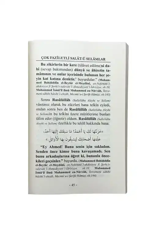 Çok Faziletli Salatü Selamlar - 4