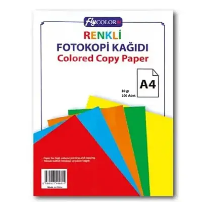 Daf Renkli Fotokopi Kağıdı Pastel Renk 100 Lü - Daf (1)