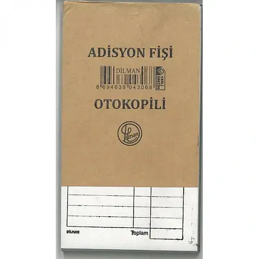 Dilman Adisyon Fişi Otokopili - 2