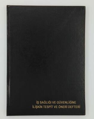 Dilman İş Güvenliği ve İş Sağlığı Tespit Öneri Defteri Ciltli - 3