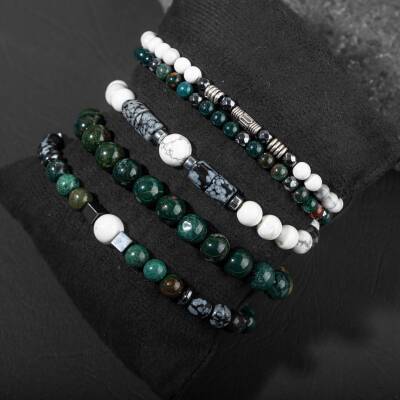 Dinçlik Arınma Doğal Taş Erkek Bileklik Seti - 3