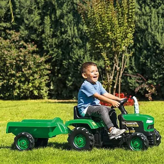 Dolu Römorklu Pedallı Traktör Yeşil - 2