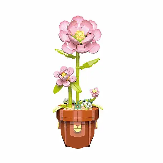 Dostoys Çiçek Blok Pembe Japon Gülü Lego - 1