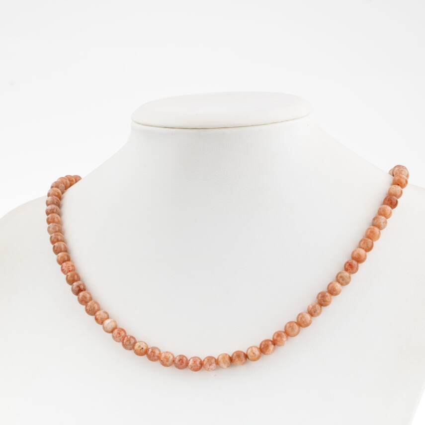 Dragon Jasper 6 mm Dizi Doğal Taş Kolye - 1