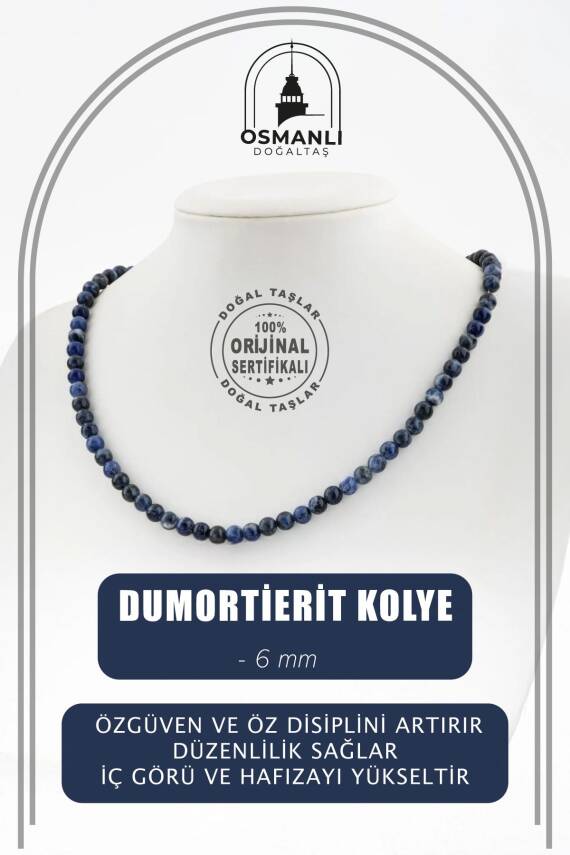 Dragon Jasper 6 mm Dizi Doğal Taş Kolye - 2