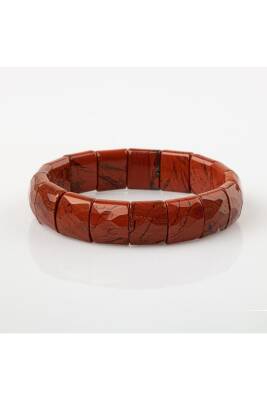 Dragon Jasper Doğal Taş Balık Sırtı Geniş Kesim Bileklik - 3