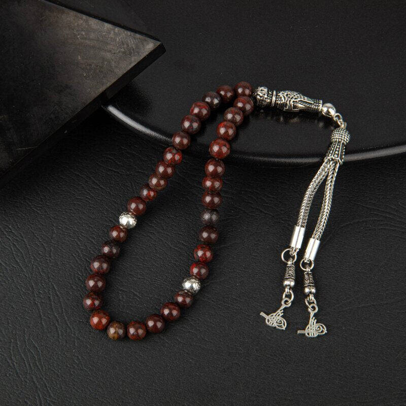 Dragon Jasper Doğal Taş Tesbih 33lük - 6mm - 2