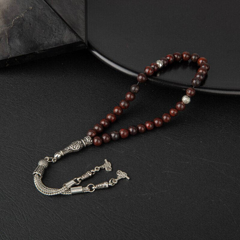 Dragon Jasper Doğal Taş Tesbih 33lük - 6mm - 3