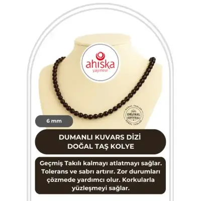 Dumanlı Kuvars 6 mm Dizi Doğal Taş Kolye - Doğal Taş (1)