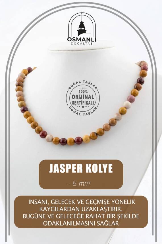 Dumanlı Kuvars 6 mm Dizi Doğal Taş Kolye - 2