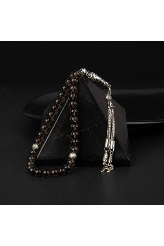 Dumanlı Kuvars Doğal Taş Tesbih 33lük - 6mm - 3