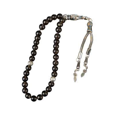 Dumanlı Kuvars Doğal Taş Tesbih 33lük - 6mm - Osmanlı Doğaltaş