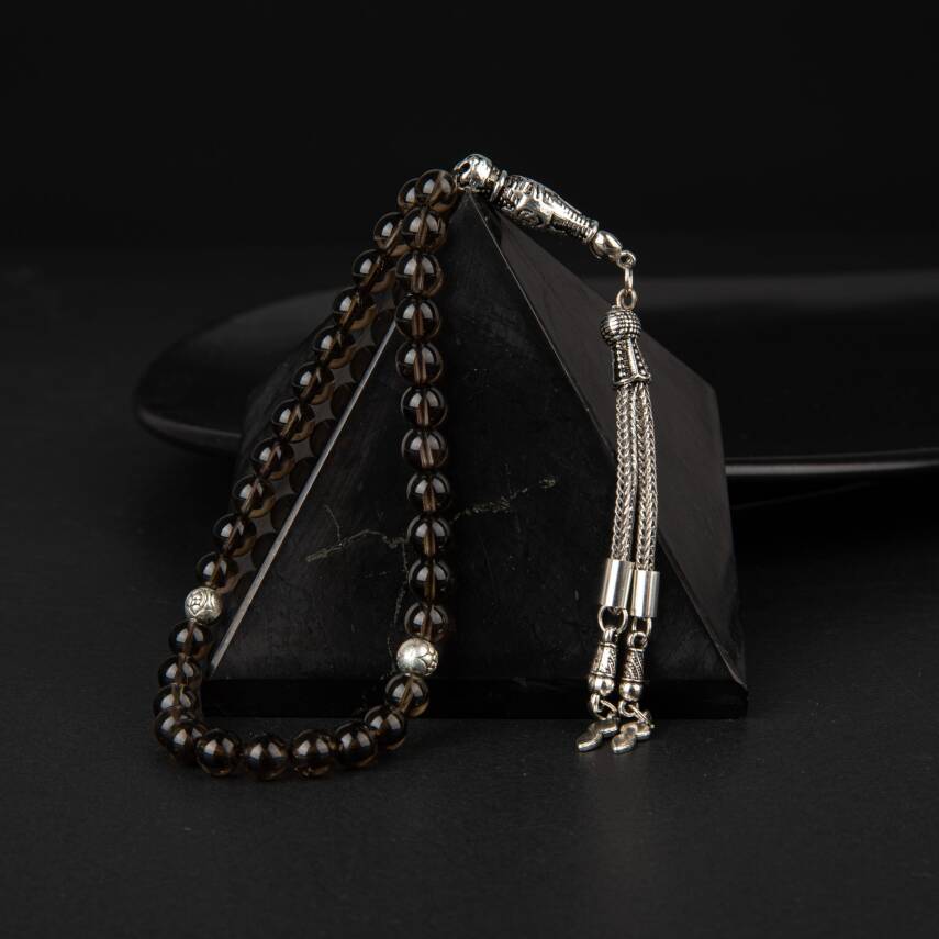 Dumanlı Kuvars Doğal Taş Tesbih 33lük - 6mm - 5