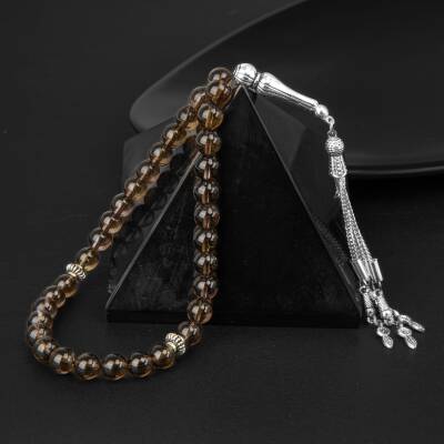 Dumanlı Kuvars Doğal Taş Tesbih 33lük - 8mm - Osmanlı Doğaltaş