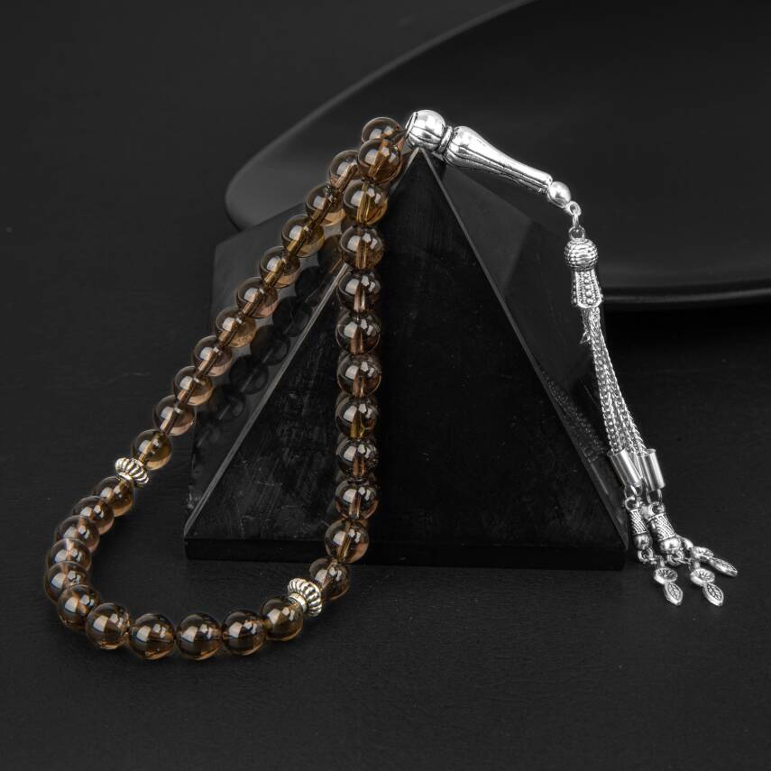 Dumanlı Kuvars Doğal Taş Tesbih 33lük - 8mm - 1