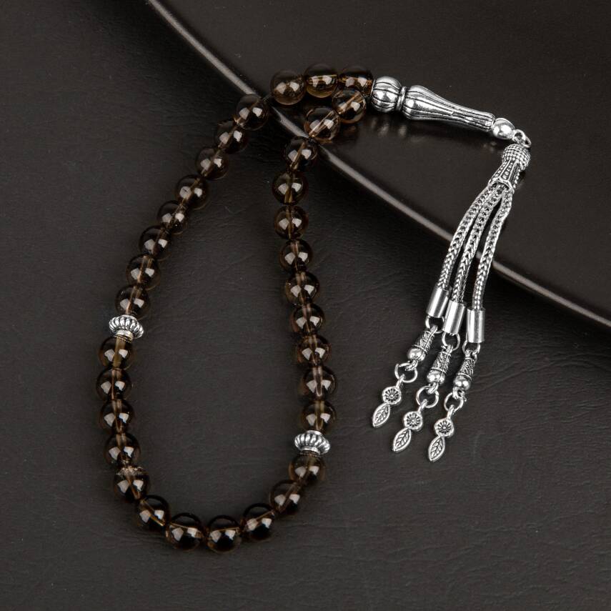 Dumanlı Kuvars Doğal Taş Tesbih 33lük - 8mm - 3