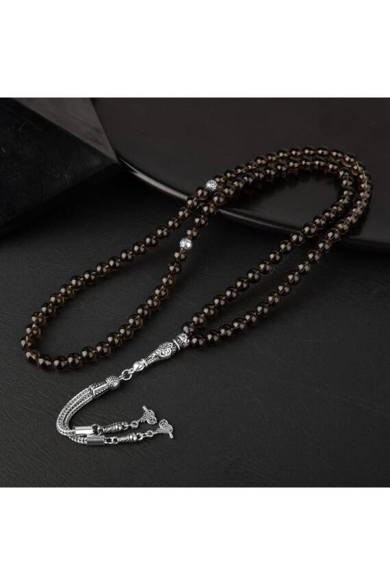 Dumanlı Kuvars Doğal Taş Tesbih 99luk - 6mm - 2