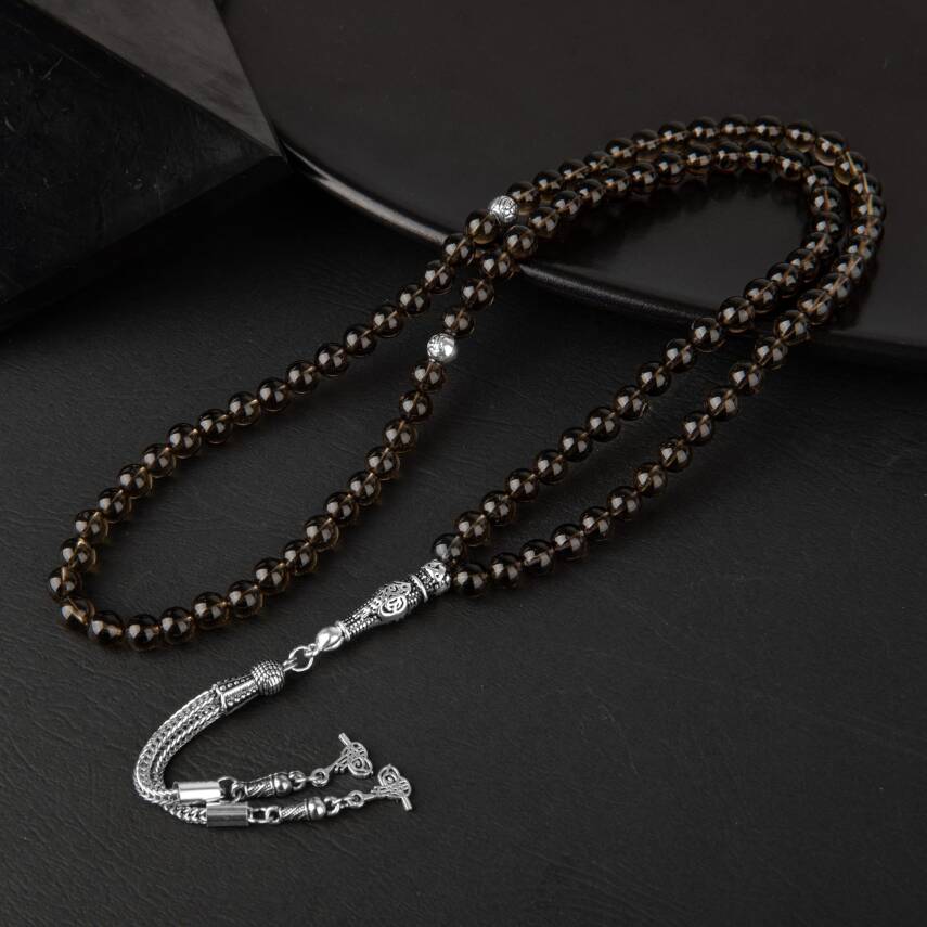 Dumanlı Kuvars Doğal Taş Tesbih 99luk - 6mm - 3