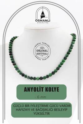 Dumortierit 6 mm Dizi Doğal Taş Kolye - Osmanlı Doğaltaş