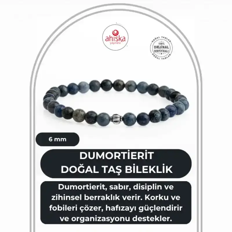 Dumortierit 6mm Doğal Taş Bileklik - 1