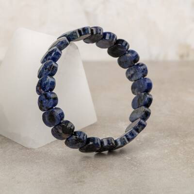 Dumortierit Doğal Taş Geniş Kesim Bileklik - Osmanlı Doğaltaş
