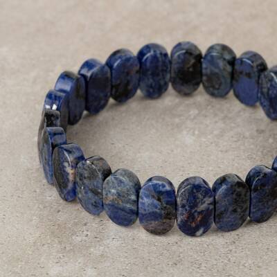 Dumortierit Doğal Taş Geniş Kesim Bileklik - 2