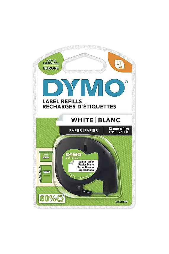 Dymo Letratag Kağıt Şerit 12 x 4 Beyaz - 1