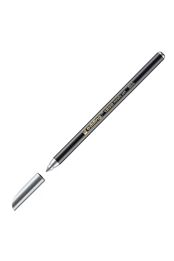Edding 1200 Grafik Kalemi Metalik Gümüş - 1