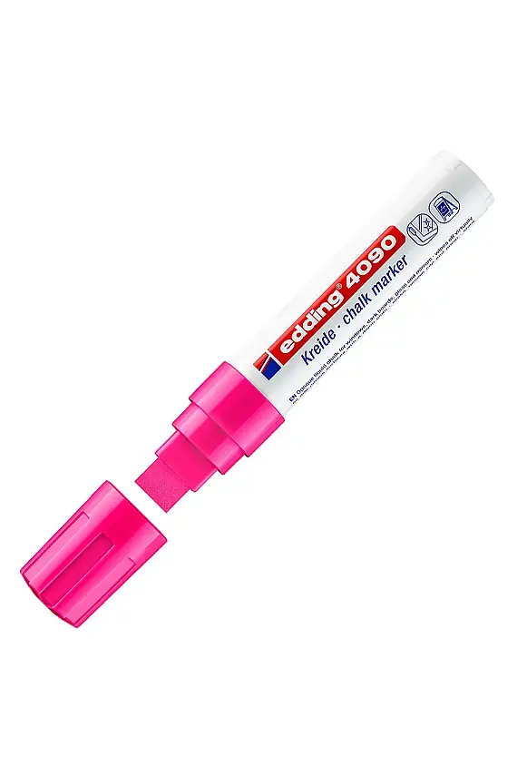 Edding 4090 Likit Tebeşir Kalemi Fosforlu Pembe 4-15 mm - 1