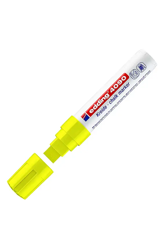 Edding 4090 Likit Tebeşir Kalemi Fosforlu Sarı 4-15 mm - 1