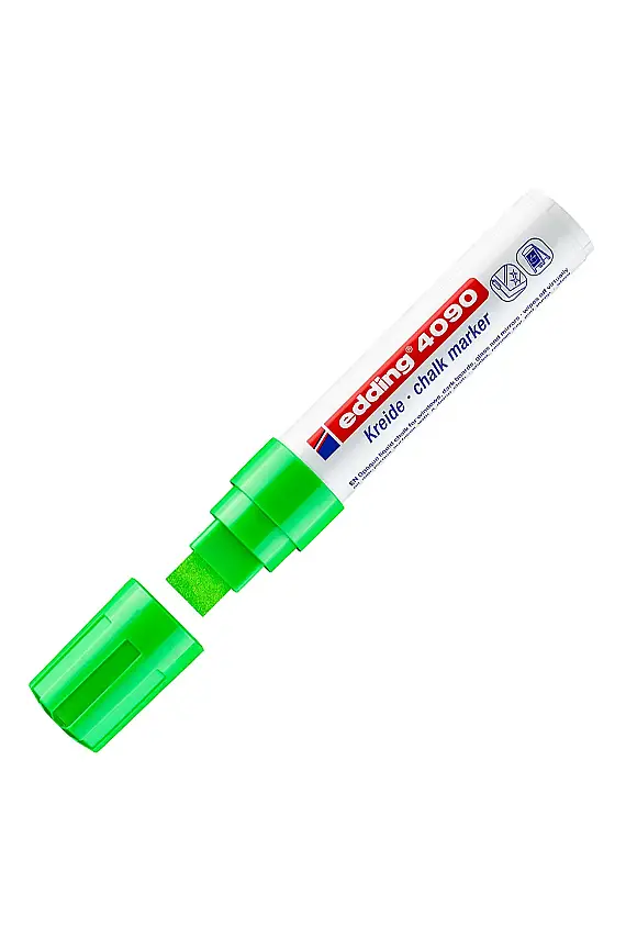 Edding 4090 Likit Tebeşir Kalemi Fosforlu Yeşil 4-15 mm - 1