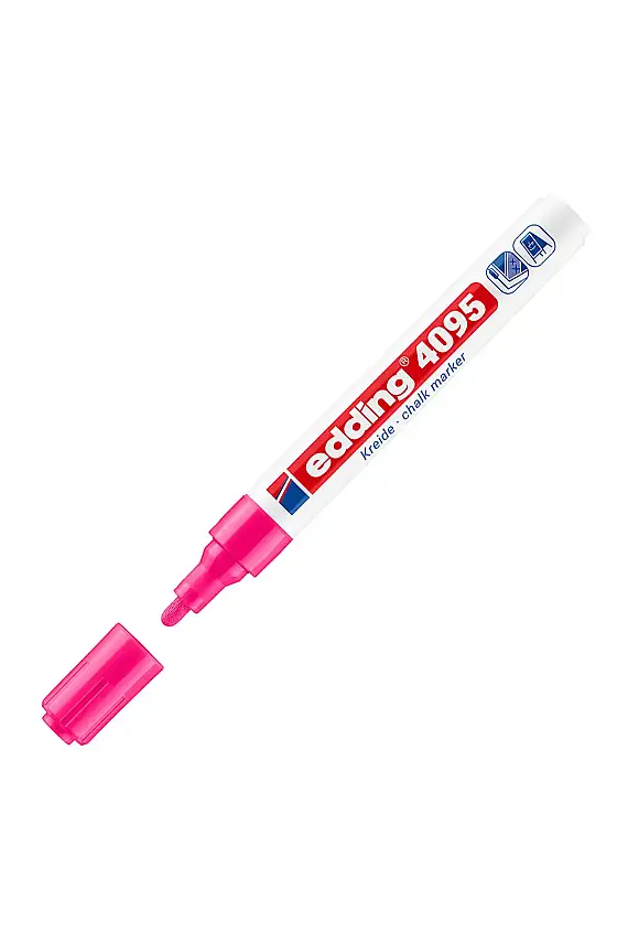 Edding 4095 Likit Tebeşir Kalemi Fosforlu Pembe 2-3 mm - 1