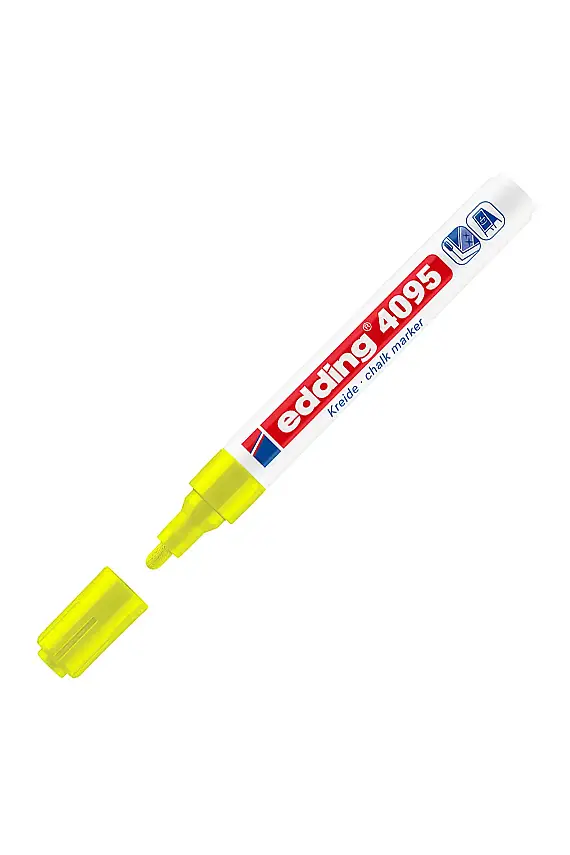 Edding 4095 Likit Tebeşir Kalemi Fosforlu Sarı 2-3 mm - 1