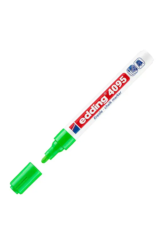 Edding 4095 Likit Tebeşir Kalemi Fosforlu Yeşil 2-3 mm - 1
