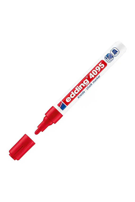 Edding 4095 Likit Tebeşir Kalemi Kırmızı 2-3 mm - 1