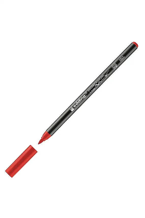 Edding 4200 Porselen Kalemi Kırmızı - 1