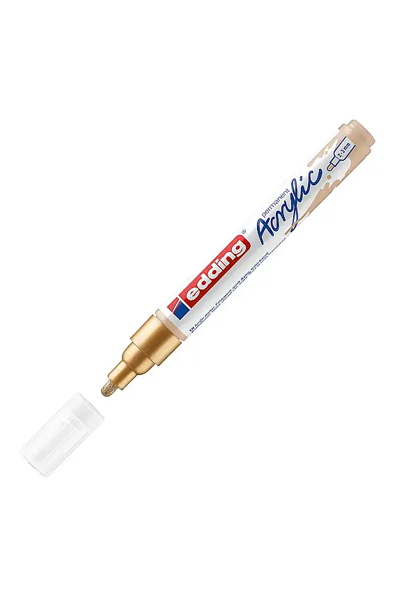 Edding 5100 Orta Uçlu Akrilik Markör Altın - 1
