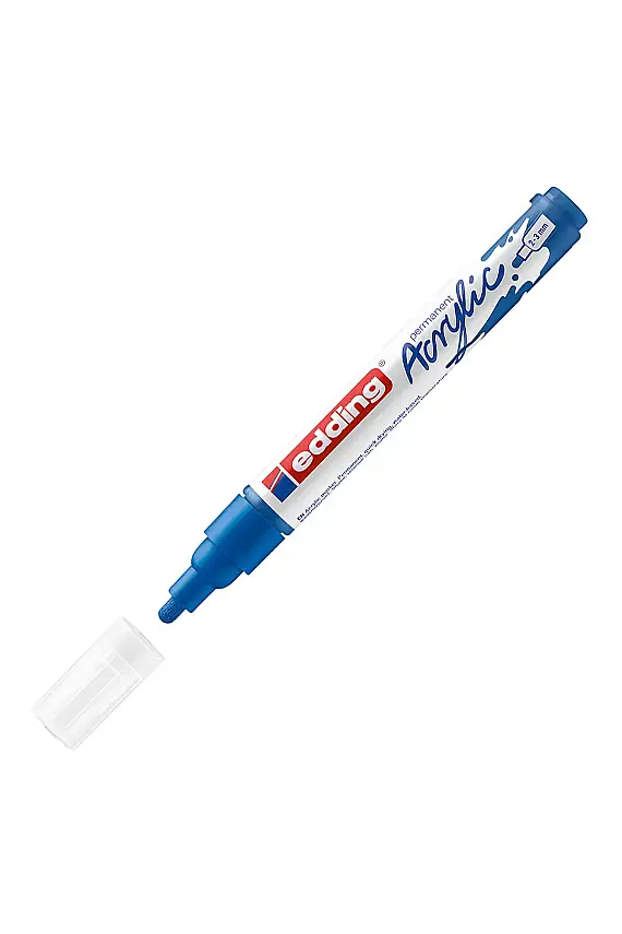 Edding 5100 Orta Uçlu Akrilik Markör Anzer Mavi - 1