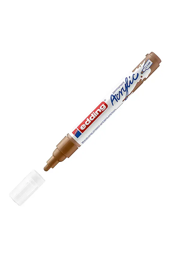 Edding 5100 Orta Uçlu Akrilik Markör Fındık Kahvesi - 1