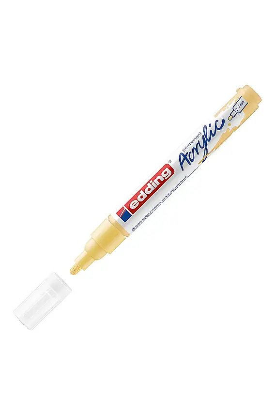 Edding 5100 Orta Uçlu Akrilik Markör Pastel Sarı - 1