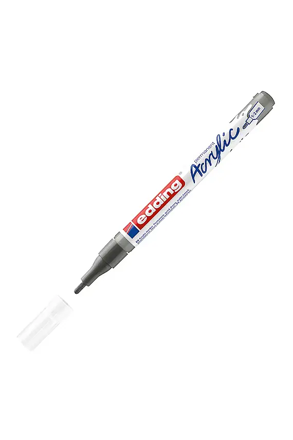 Edding 5300 İnce Uçlu Akrilik Markör Antrasit - 1
