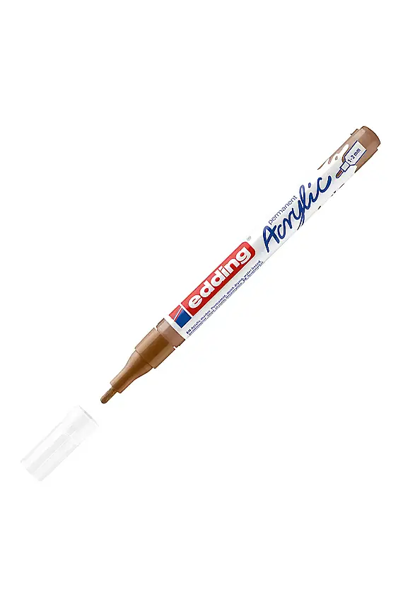 Edding 5300 İnce Uçlu Akrilik Markör Fındık Kahvesi - 1