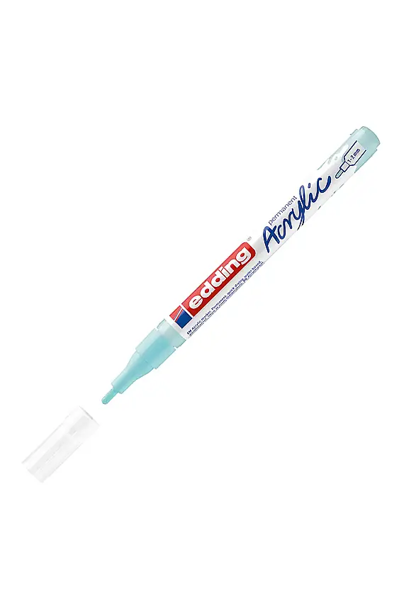 Edding 5300 İnce Uçlu Akrilik Markör Pastel Mavisi - 1