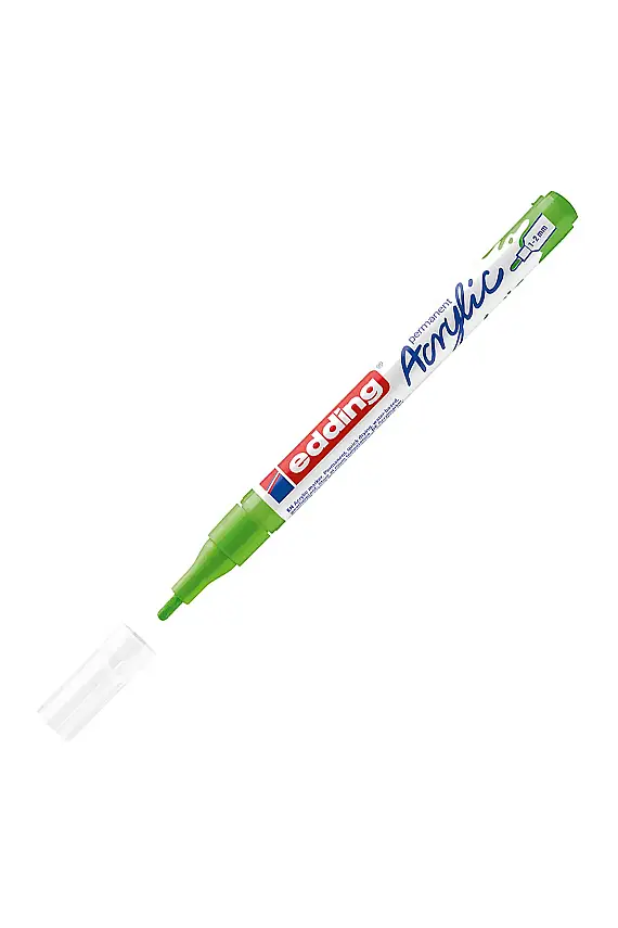 Edding 5300 İnce Uçlu Akrilik Markör Sarı Yeşil - 1