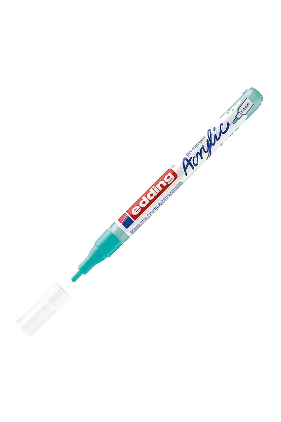 Edding 5300 İnce Uçlu Akrilik Markör Turkuaz - 1