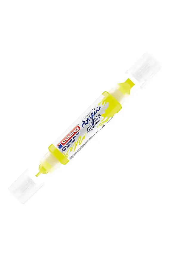 Edding 5400 3D Double Akrilik Liner Fosforlu Sarı - 1