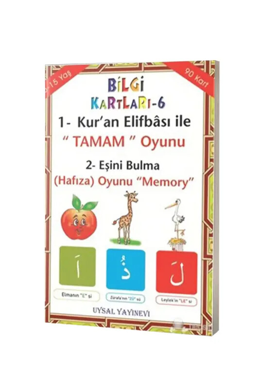 Elifba Oyunları - Bilgi Kartları 6 - 4+ Yaş - Uysal Yayıncılık