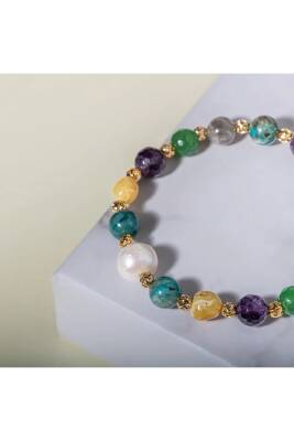 Erkek Bilekliği Orijinal Hakiki Sertifikalı Karlı Obsidyen - Hematit İpli Doğal Taş Bileklik 6mm - 5