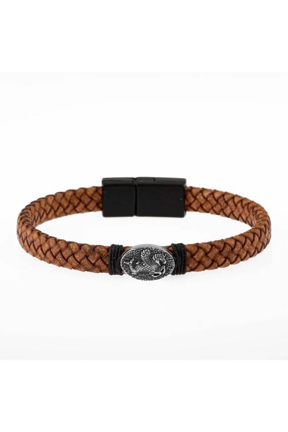 Erkek Kolyesi Dumortierit-hematit Doğal Taş Gümüş Tasarım Kolye - 2